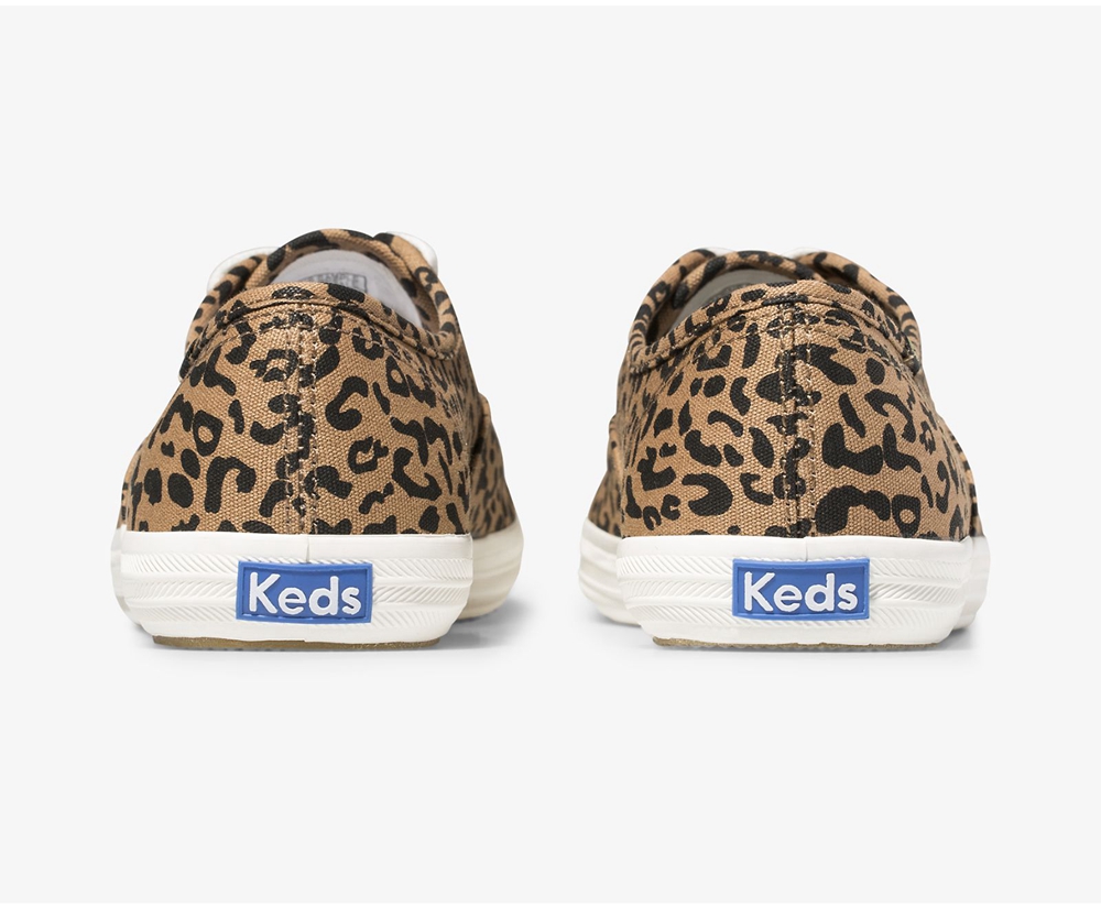 Keds Womens Sneakers Brown - Washable Champion Animal - 714MONXBL